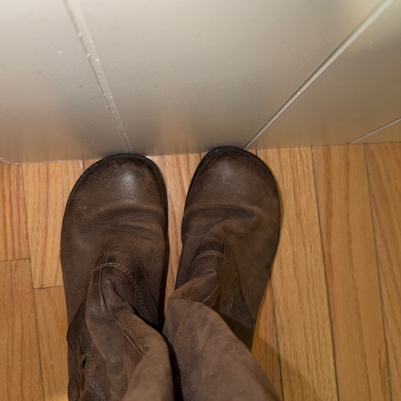 Miz Mooz Louise Brown Leather Knee-High Boots - Picture 3 of 4